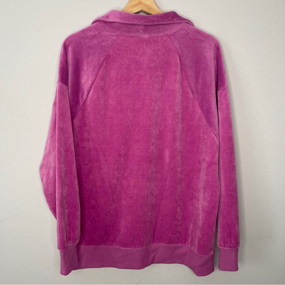 Women’s new fable velour Pink Quarter-Zip Pullover size medium new - Picture 5 of 5